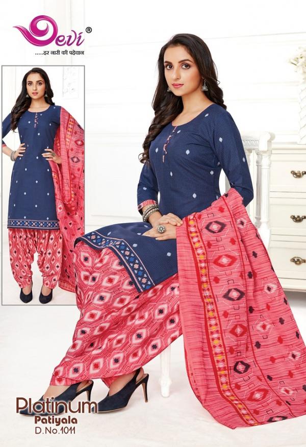 Devi Platinum Patiyala Vol-1Cotton Designer Patiyala Readymade Suit